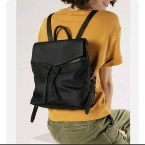 NWOT Botkier Mini Trigger New York Purse Black Faux Leather Nylon Backpack